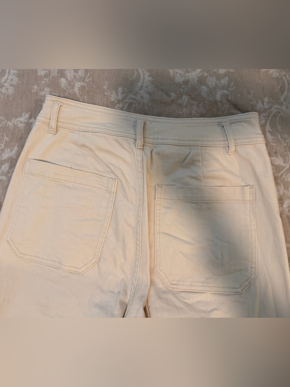 Every High-Rise Cropped Jeans in Cream, Size 12 - Picture 6 of 12
